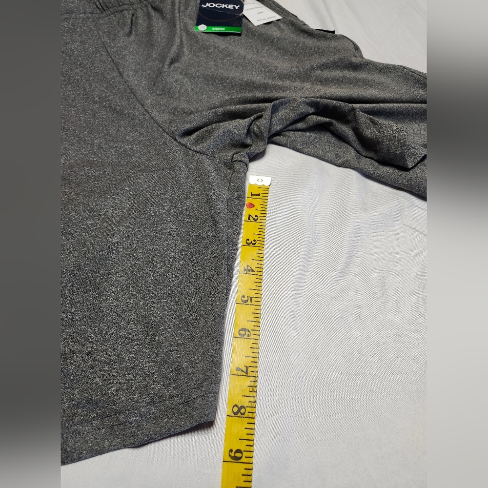 Jockey Sport 8" Athleisure Shorts 4-Way Stretch In Heather Grey Men's Size XL - Picture 8 of 10